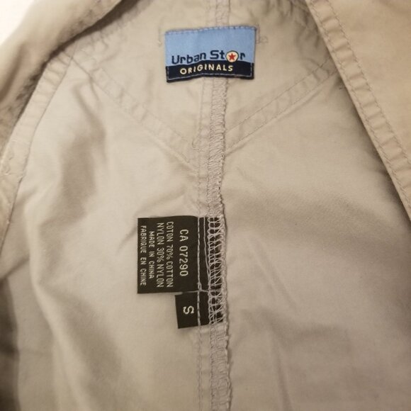 Vintage Urban Star Originals Grey Overall Shorts Cotton Small Women Dungarees - Picture 5 of 7